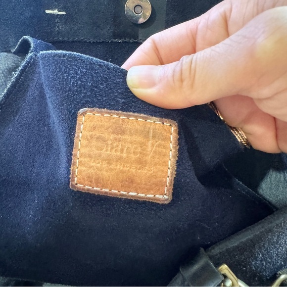 Clare V Navy and Black Satchel - Picture 9 of 16